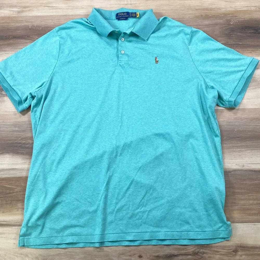 Polo Ralph Lauren Polo Mens XXL Classic Fit Cotton Jersey Mint Green Heritage